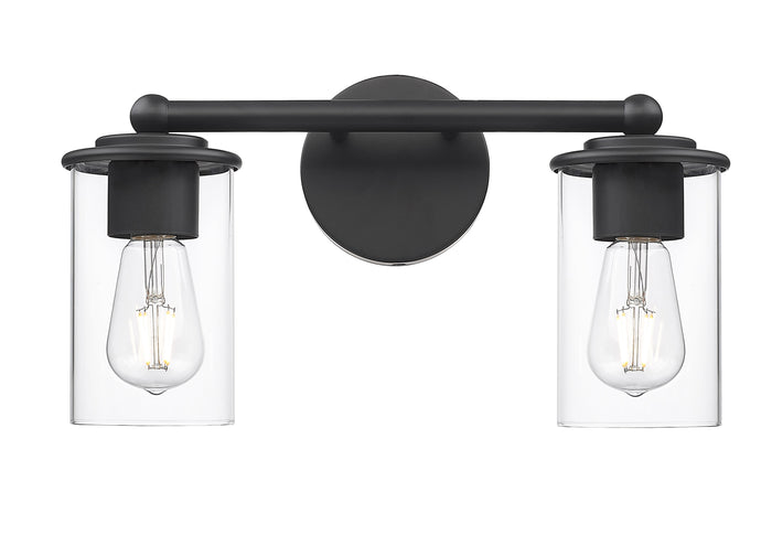 Vanity Z-Lite 742-2V-MB Matte Black Thayer 2 Light Vanity Z-Lite