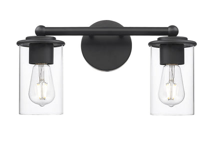 Vanity Z-Lite 742-2V-MB Matte Black Thayer 2 Light Vanity Z-Lite