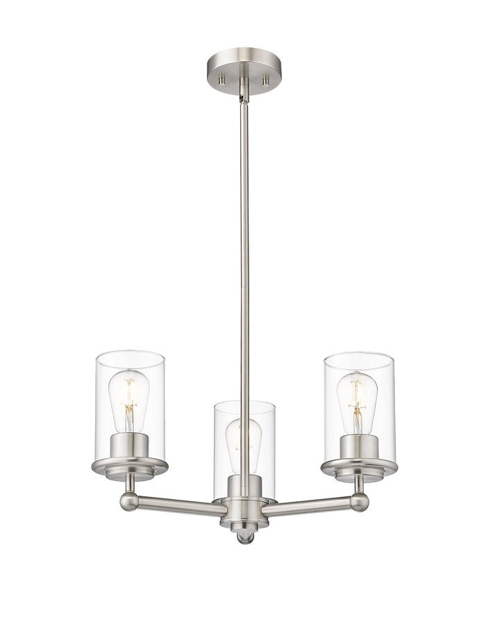 Chandelier Z-Lite 742-3BN Brushed Nickel Thayer 3 Light Chandelier Z-Lite