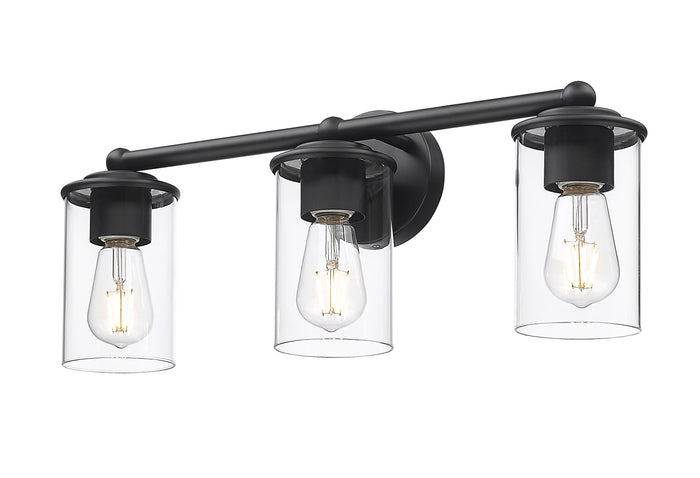 Vanity Z-Lite 742-3V-MB Matte Black Thayer 3 Light Vanity Z-Lite