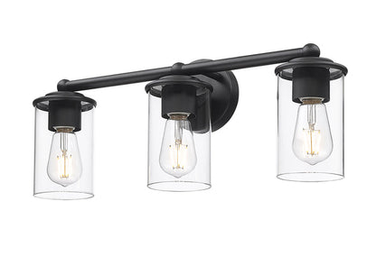 Vanity Z-Lite 742-3V-MB Matte Black Thayer 3 Light Vanity Z-Lite
