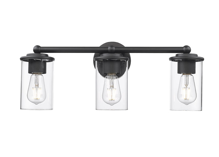 Vanity Z-Lite 742-3V-MB Matte Black Thayer 3 Light Vanity Z-Lite