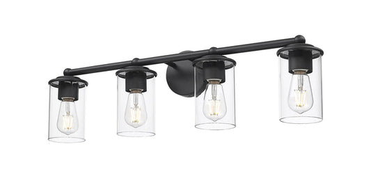 Vanity Z-Lite 742-4V-MB Matte Black Thayer 4 Light Vanity Z-Lite