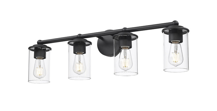 Vanity Z-Lite 742-4V-MB Matte Black Thayer 4 Light Vanity Z-Lite