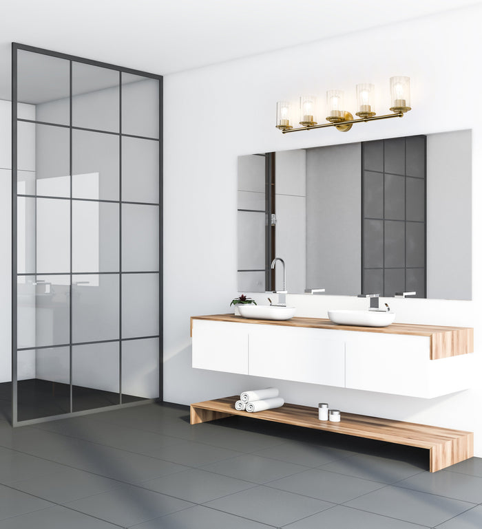 Vanity Z-Lite 742-5V-LG Luxe Gold Thayer 5 Light Vanity Z-Lite