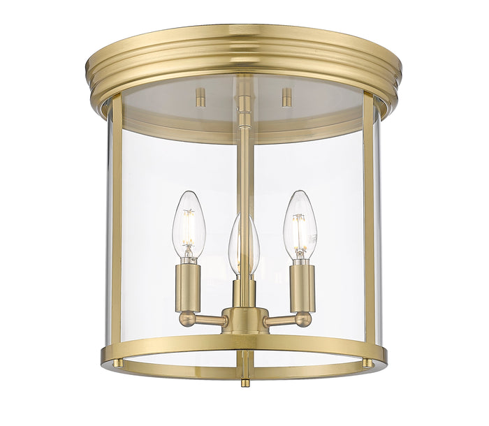 Flush Mount Z-Lite 742F13-LG Luxe Gold Thayer 3 Light Flush Mount Z-Lite