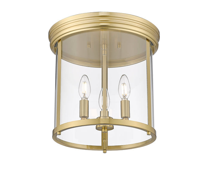 Flush Mount Z-Lite 742F13-LG Luxe Gold Thayer 3 Light Flush Mount Z-Lite