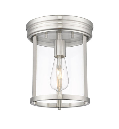 Flush Mount Z-Lite 742F9-BN Brushed Nickel Thayer 1 Light Flush Mount Z-Lite