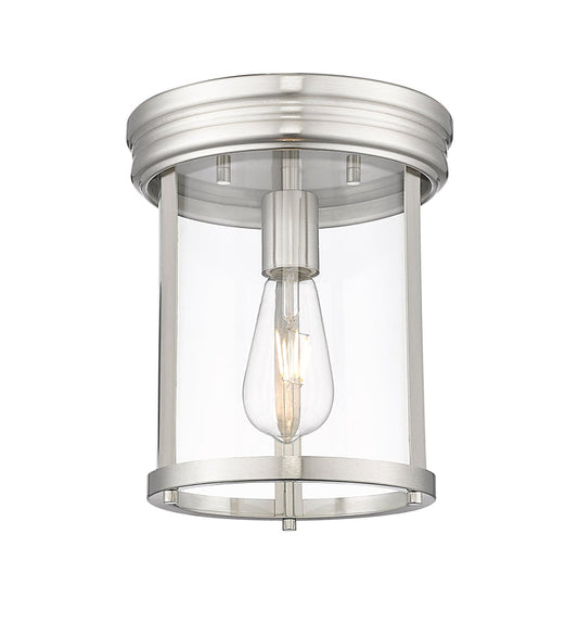 Flush Mount Z-Lite 742F9-BN Brushed Nickel Thayer 1 Light Flush Mount Z-Lite