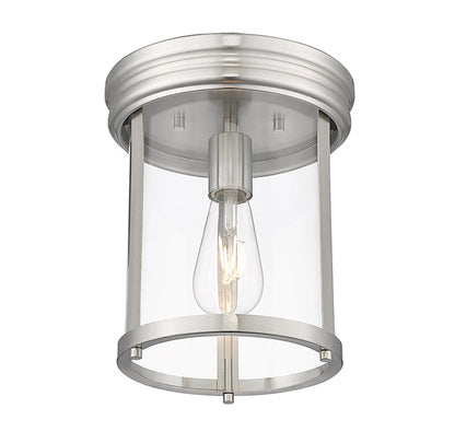 Flush Mount Z-Lite 742F9-BN Brushed Nickel Thayer 1 Light Flush Mount Z-Lite