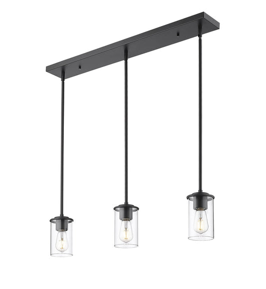 Pendant Z-Lite 742MP-3MB Matte Black Thayer 3 Light Pendant Z-Lite