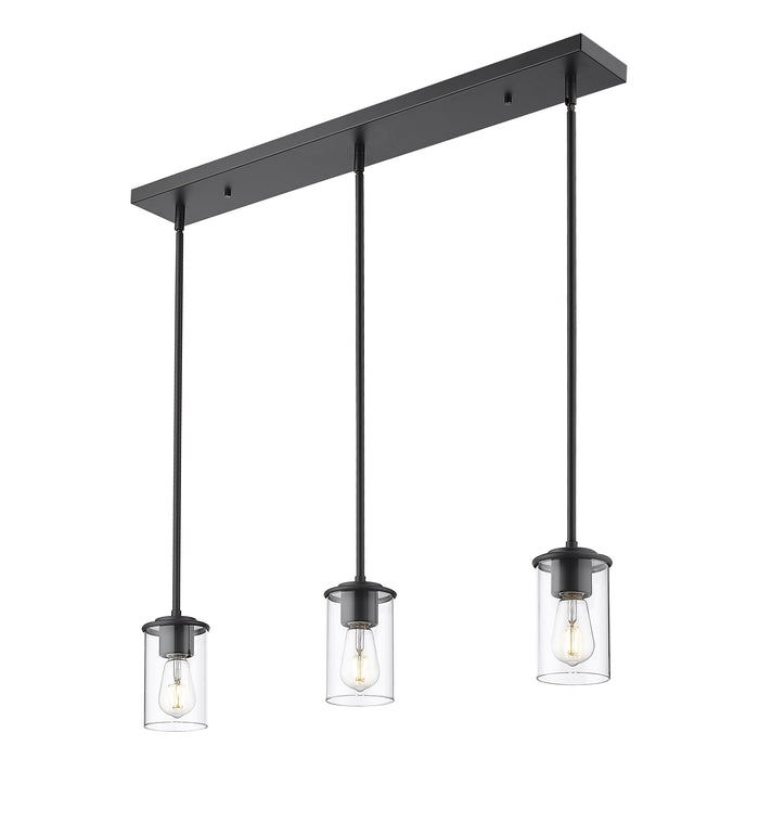 Pendant Z-Lite 742MP-3MB Matte Black Thayer 3 Light Pendant Z-Lite