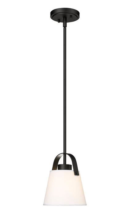 Pendant Z-Lite 743P8-MB Matte Black Z-Studio 1 Light Pendant Z-Lite