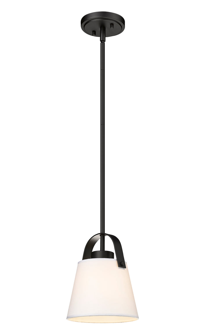 Pendant Z-Lite 743P8-MB Matte Black Z-Studio 1 Light Pendant Z-Lite