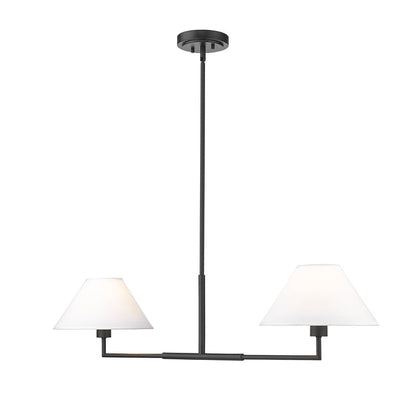 Chandelier Z-Lite 744-42L-MB Matte Black Leila 2 Light Chandelier Z-Lite